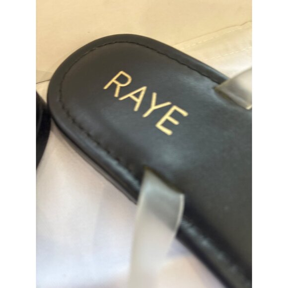 RAYE Orion Sandals in Black Leather 7 with Box Womens Flip Flops - Picture 7 of 13